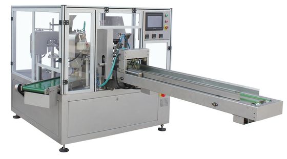 Máy đóng gói xoay 300mm 1500g Máy đóng gói túi đứng hoàn toàn tự động